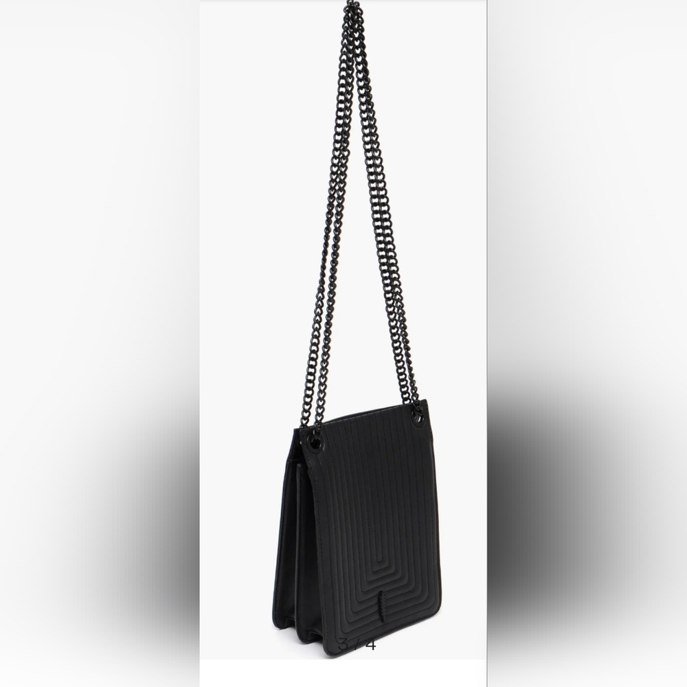 NWOT Thacker Leather Crossbody Chain Bag One Size In Black